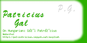 patricius gal business card